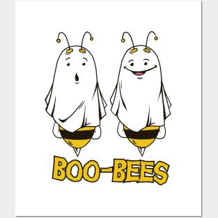 FUNNY BOO BEES T-SHIRT HALLOWEEN GHOST BEE LADIES T-SHIRT Posters and Art